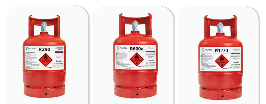 R290 · propano — bombona roja Fourcel