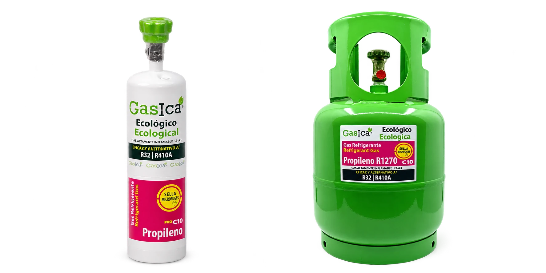 Botella GASICA C10 de 420 g · imagen ilustrativa del formato