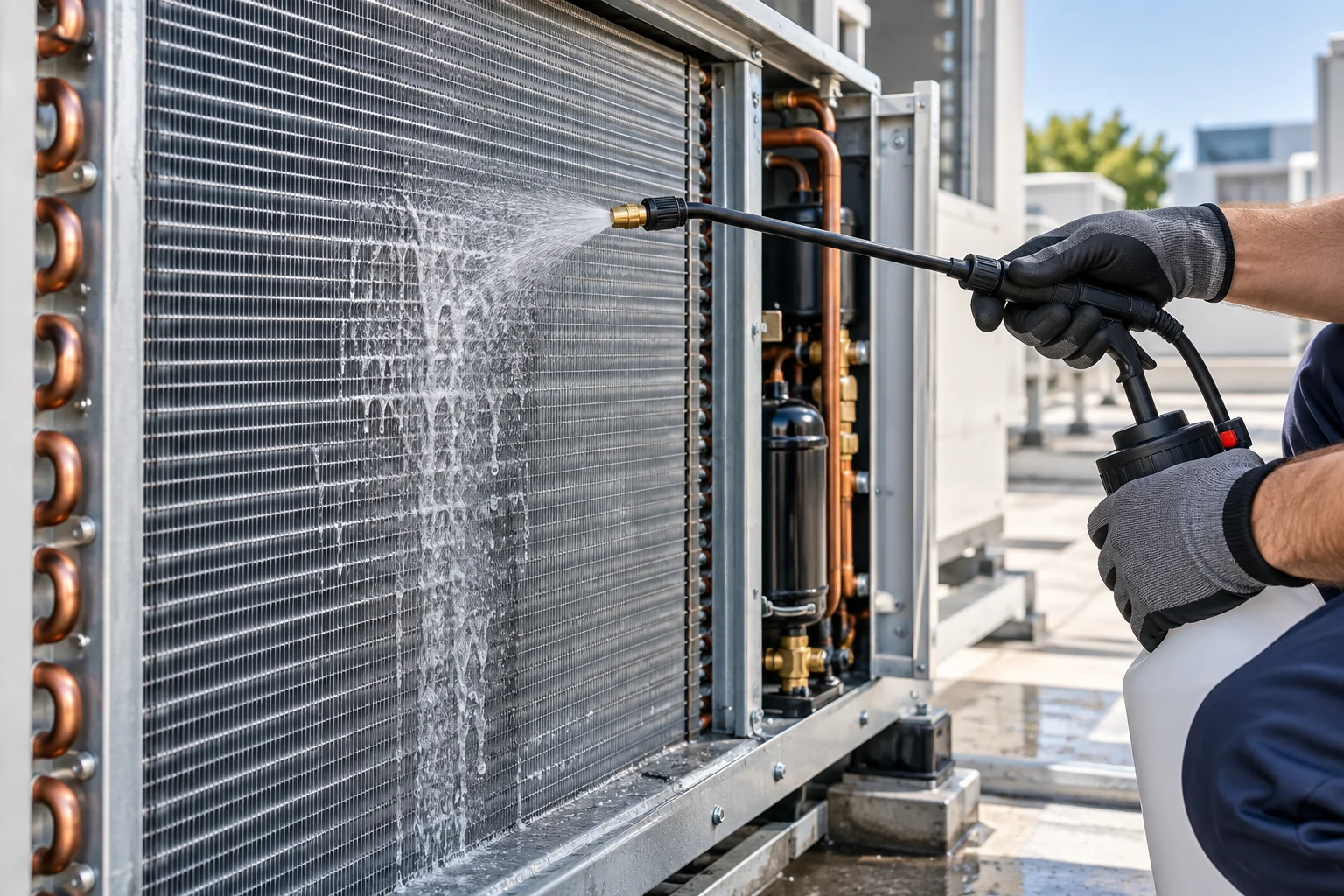 Mantenimiento técnico de un intercambiador HVAC